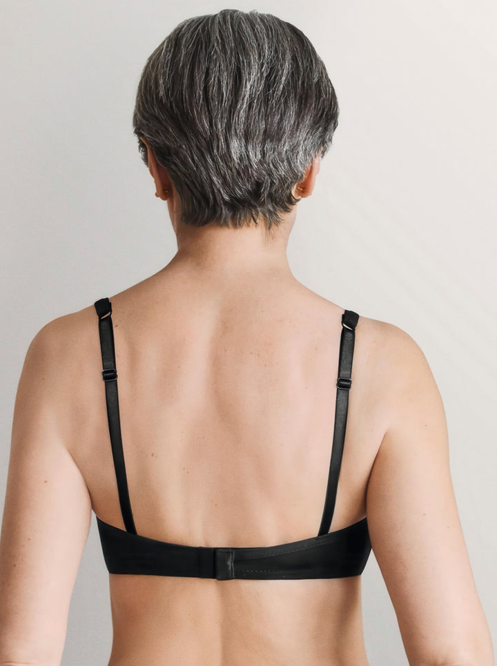 Amoena Lara Wire Free Padded Mastectomy Bra - Black - Erilan