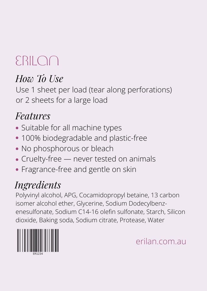 Erilan Laundry Sheets 10 pack - Erilan