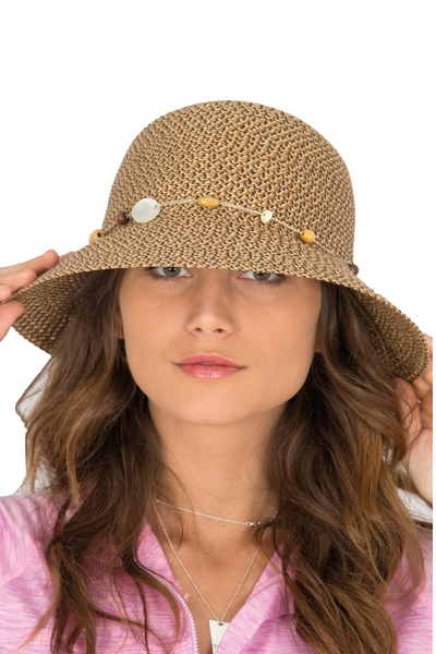 Cancer Council Bohemian Bucket Style Hat - Chocolate Fleck - Erilan