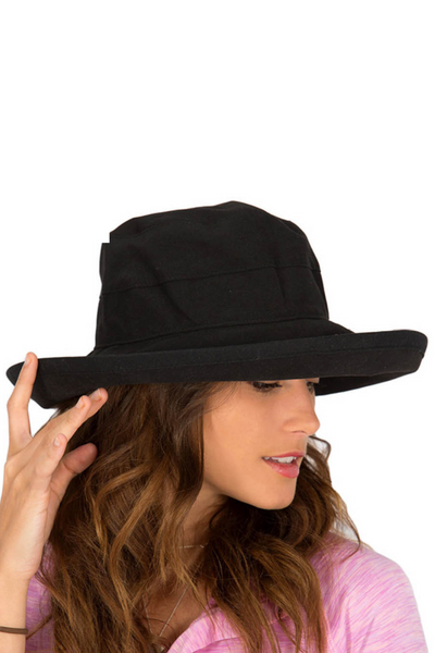 Cancer Council Essential Traveller Sunhat - Black - Erilan