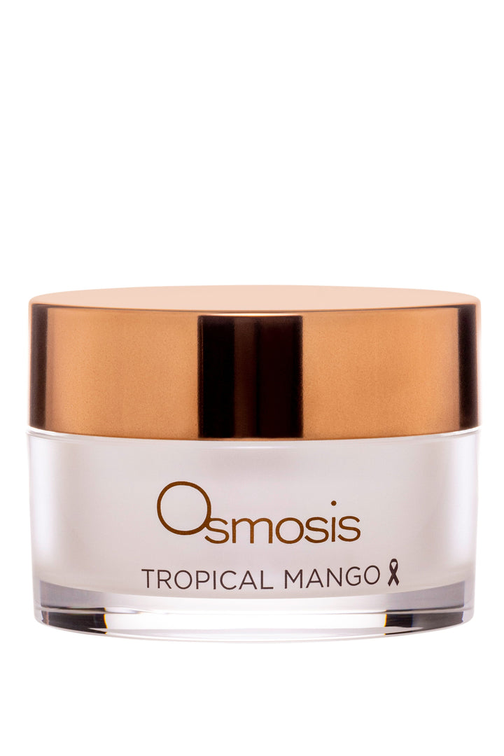 Osmosis Tropical Mango skincare product jar on a white background