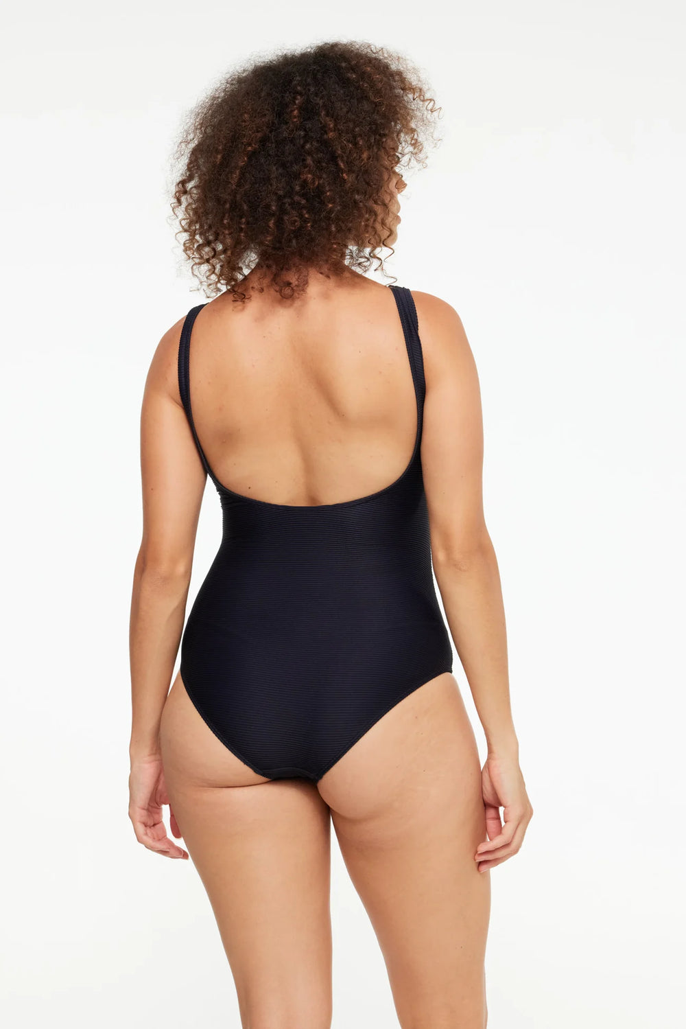 TOGS Textured High Neck Swimsuit - Black - Erilan