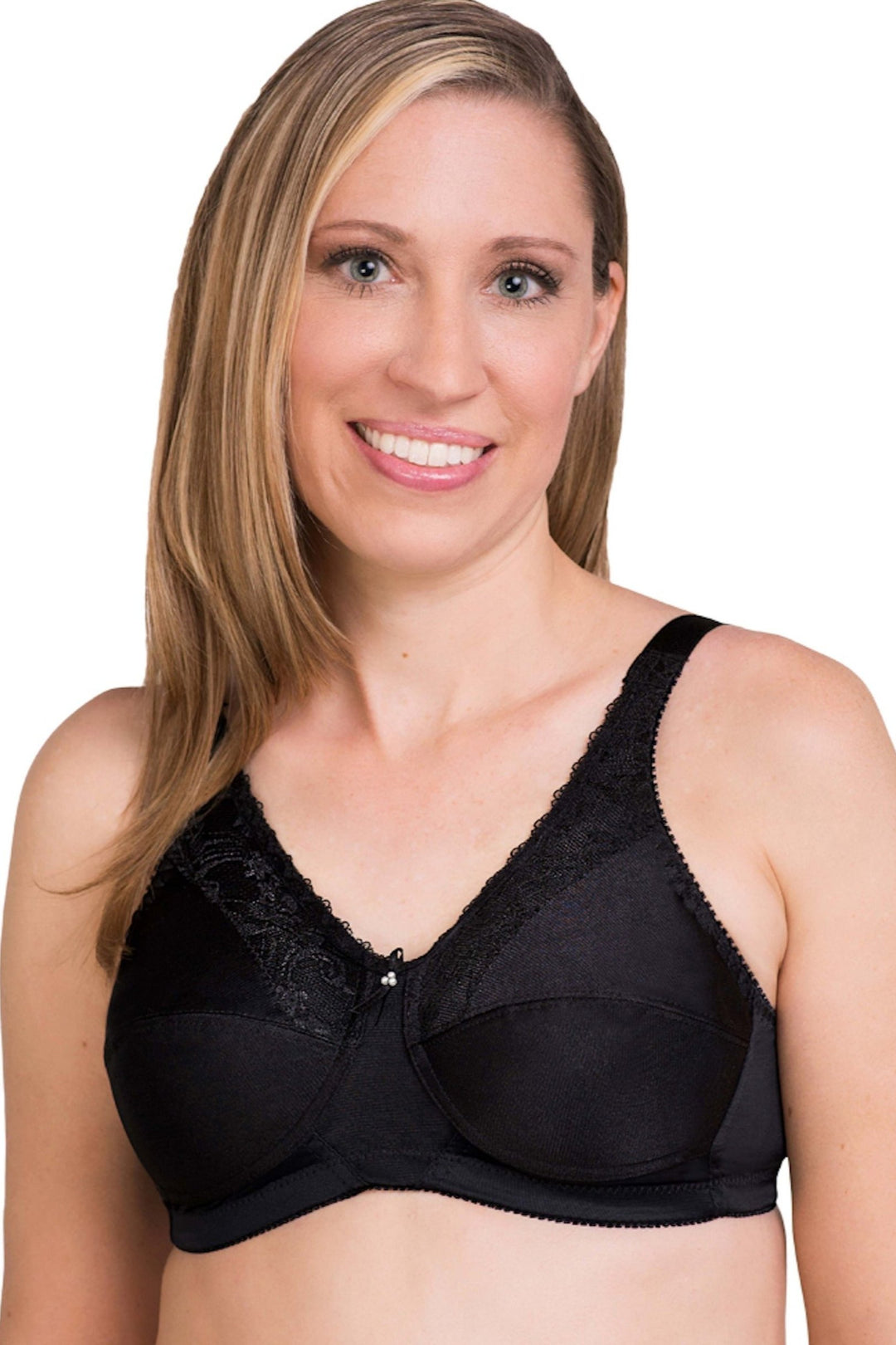 Trulife Barbara Wire Free Mastectomy Bra - Black - Erilan