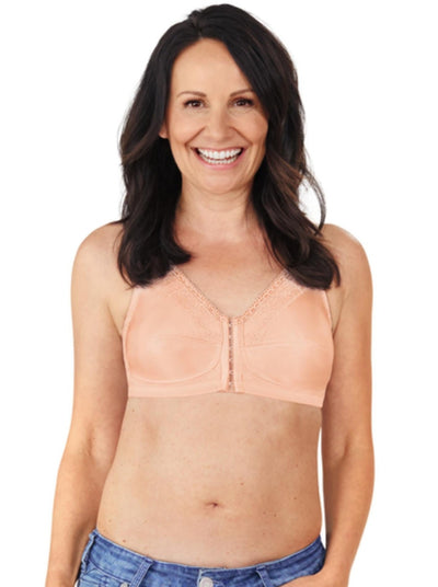 Amoena Nancy Front Fastening Mastectomy Bra - Rose Nude - Erilan