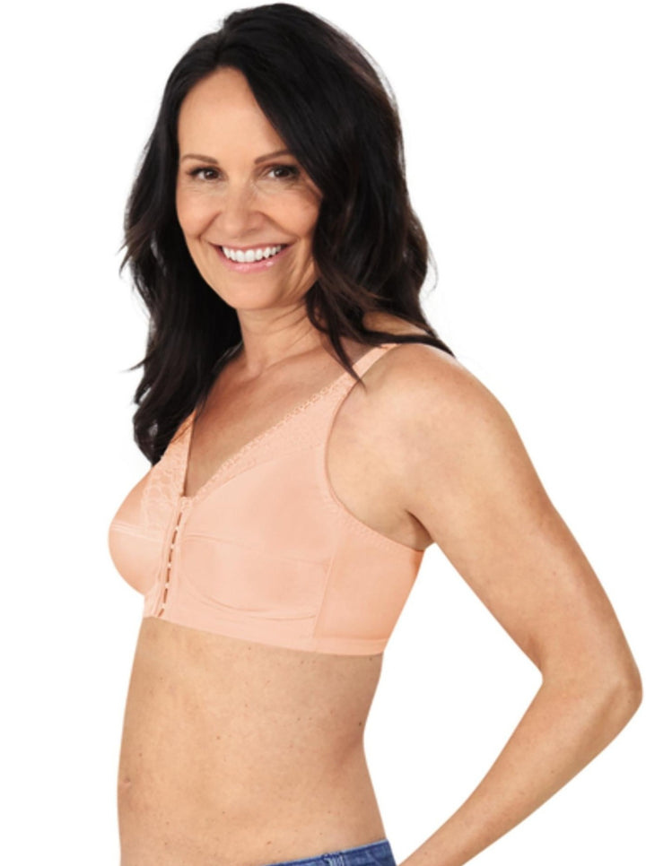 Amoena Nancy Front Fastening Mastectomy Bra - Rose Nude - Erilan