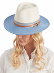 Cancer Council Heritage Town & Country Summer Hat - Ivory/Ice Blue