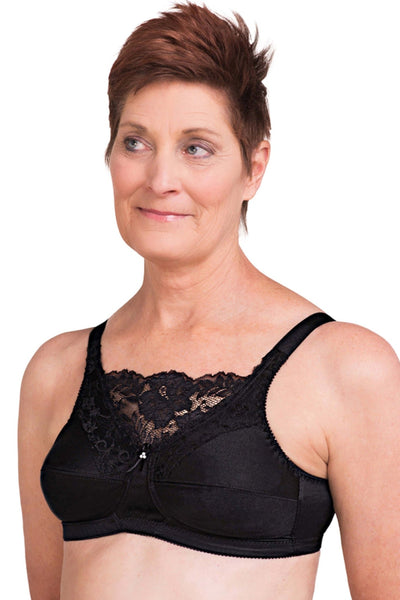 Trulife Jessica Mastectomy Camisole bra - Black - Erilan