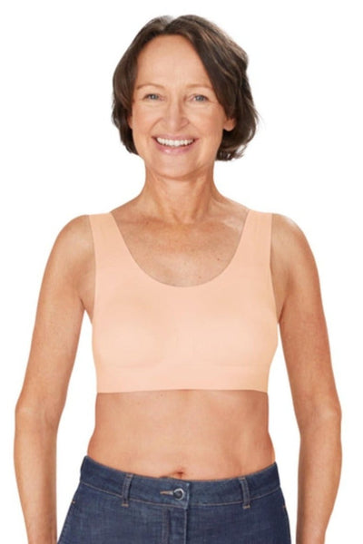 Amoena Amy Wire Free Mastectomy Bra - Seamless Rose Nude - Erilan