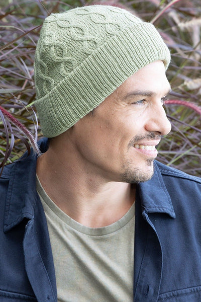 Rigon Cable Knit Unisex Beanie - Olive Green - Erilan
