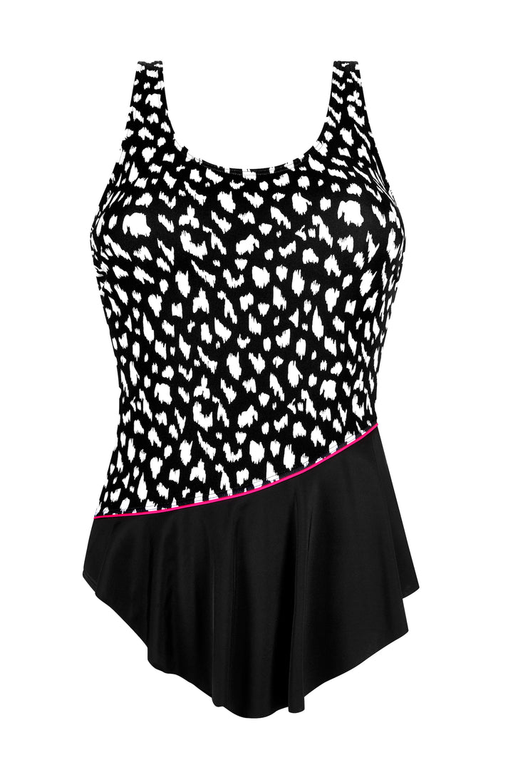 Amoena Manila Sarong Mastectomy Swimsuit - Black/White - Erilan