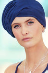 Christine Luna V Turban - Dark Blue Pliss
