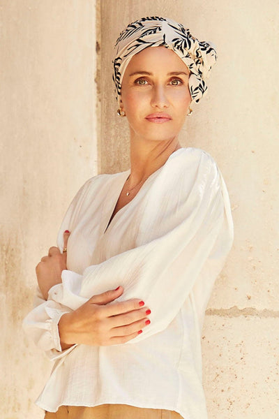 Christine Shakti Linen Turban - A Leaf Story - Erilan