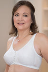 ABC Rose Contour Front Fastening Mastectomy Bra - White
