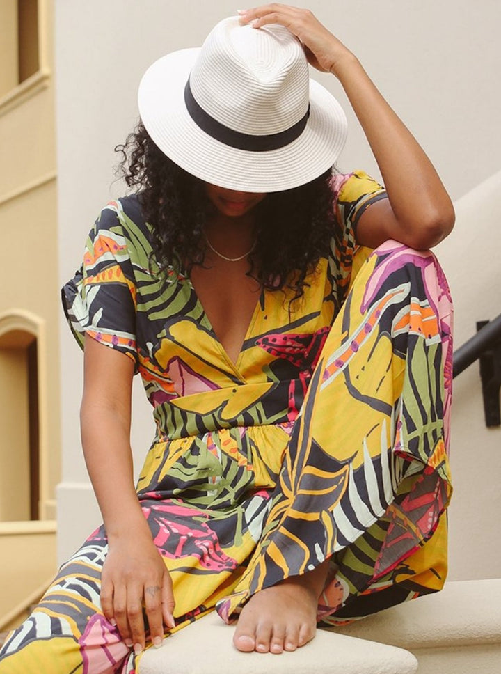 Rigon Pana-Mate Unisex Fedora - Ivory With Black Band - Erilan