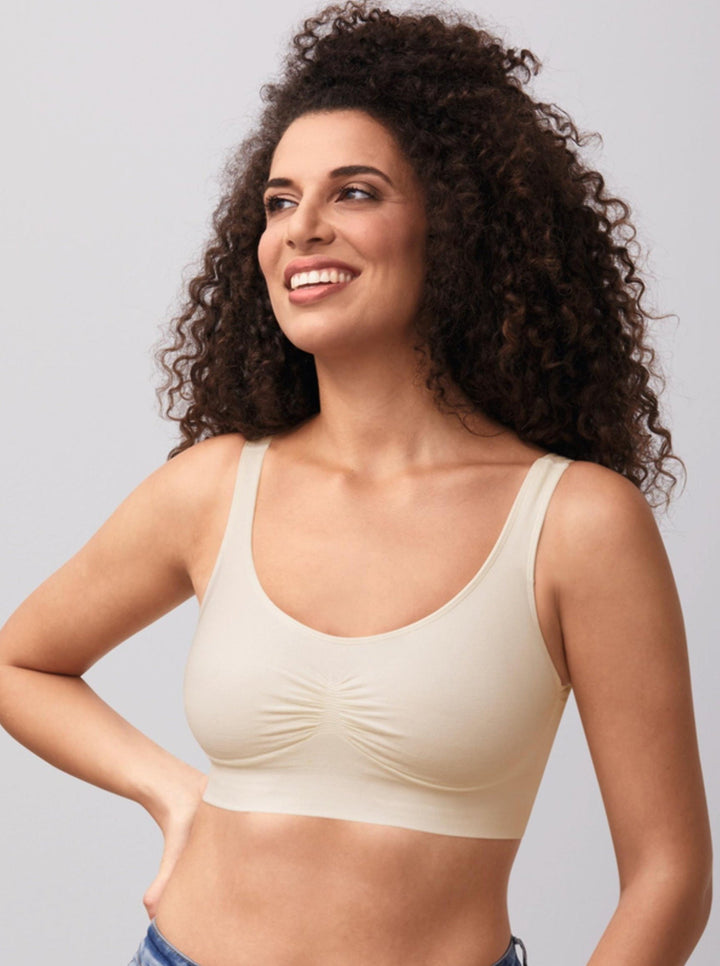 Amoena Becky Wire Free Mastectomy Bra - Off White - Erilan