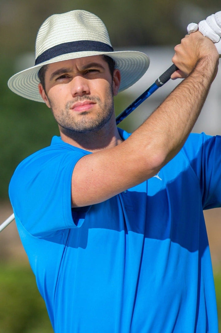 Evoke Phoenix Unisex Golf Panamate - Ivory - Erilan