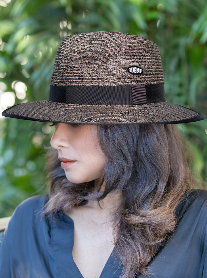 Evoke Eumundi Unisex Fedora - Burnt Clove/Black - Erilan
