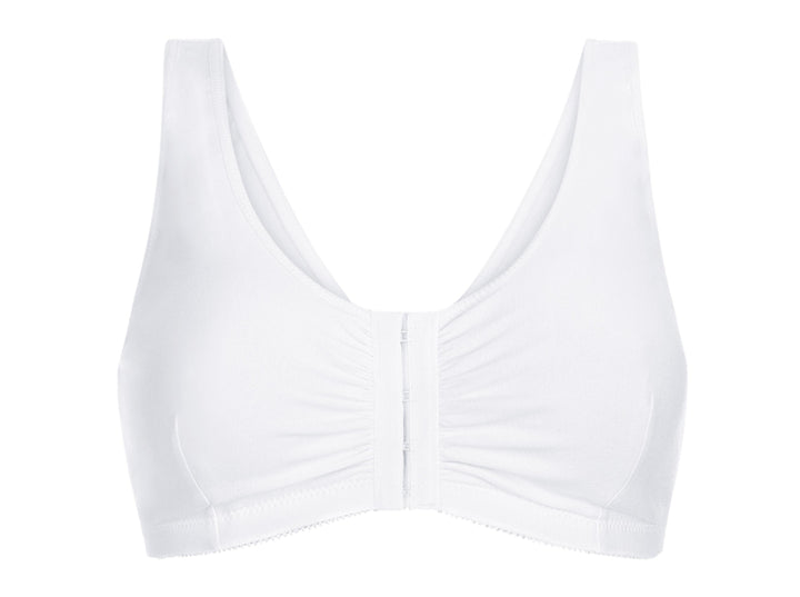Amoena Frances Wire Free Mastectomy Bra - White - Erilan