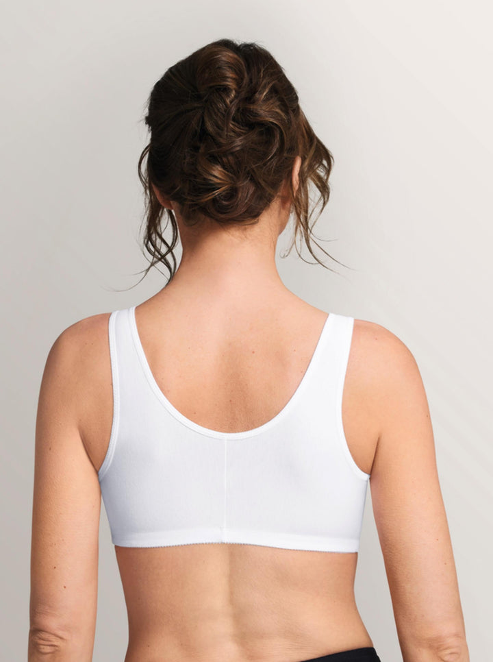 Amoena Frances Wire Free Mastectomy Bra - White - Erilan
