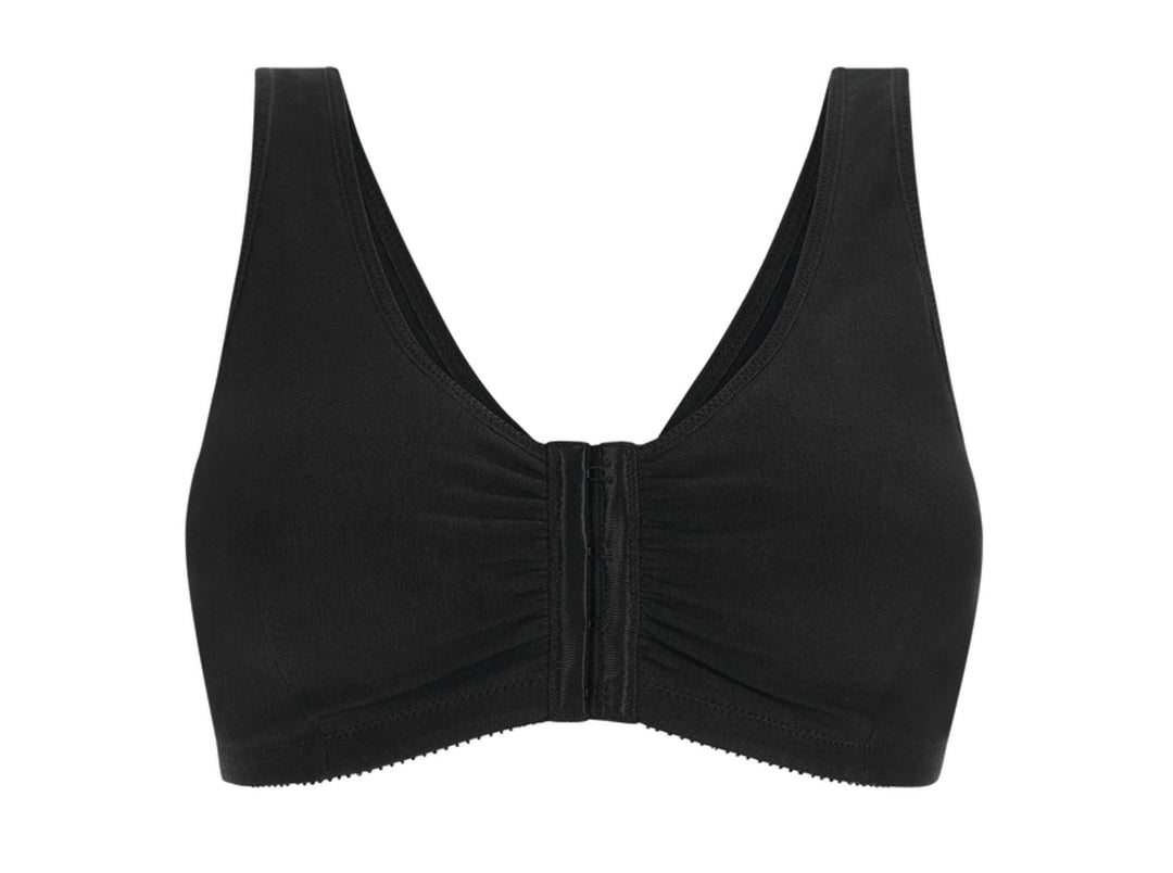 Amoena Frances Wire Free Mastectomy Bra - Black - Erilan