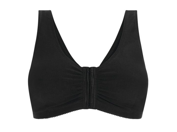 Amoena Frances Wire Free Mastectomy Bra - Black - Erilan