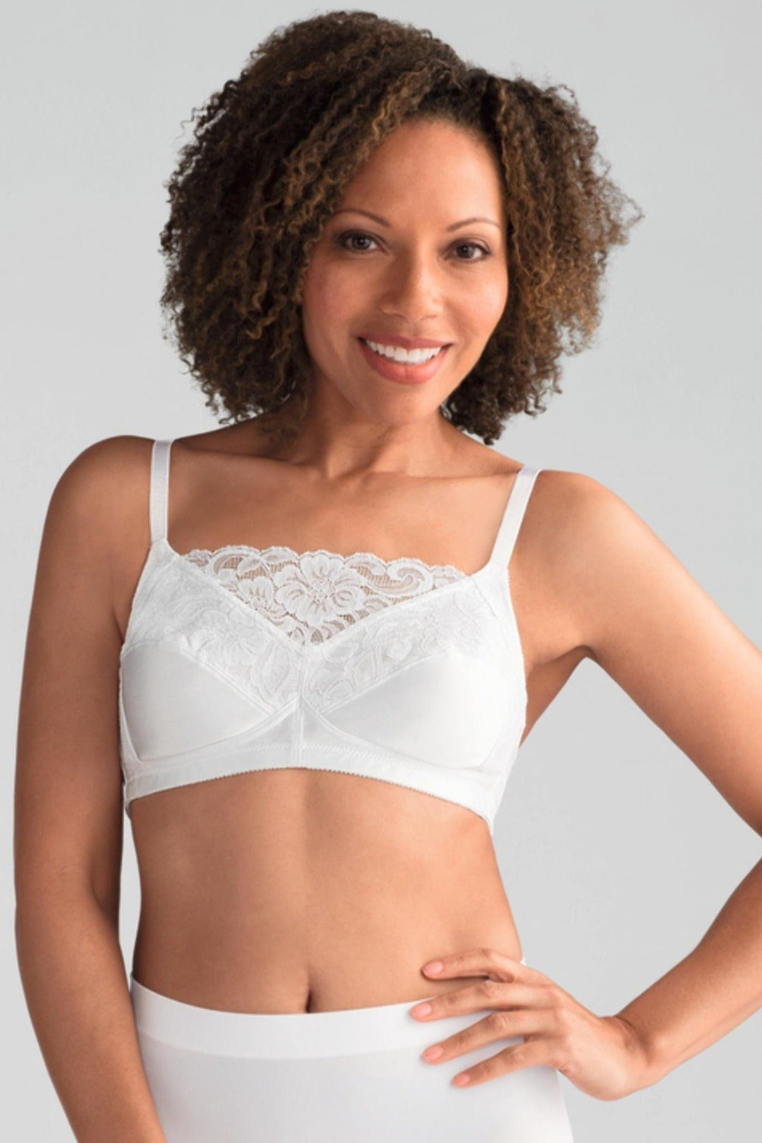 Amoena Isabel Mastectomy Camisole Bra - White - Erilan