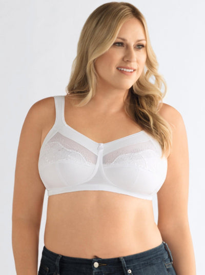 Amoena Isadora  Wire Free Mastectomy Bra - White - Erilan
