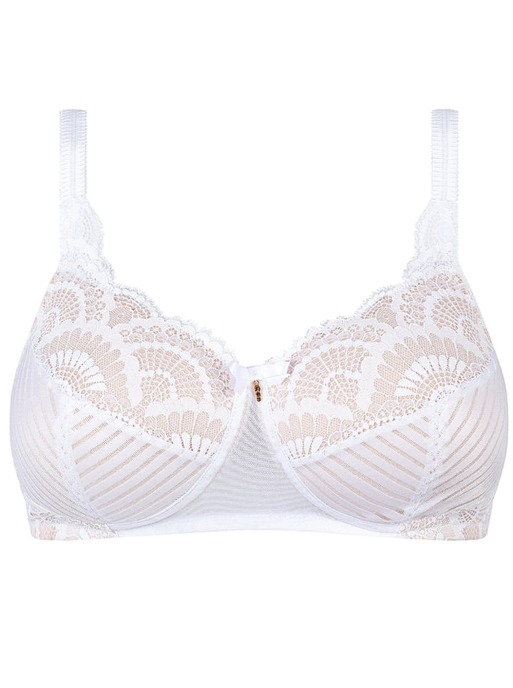 Amoena Karolina Padded Wire Free Mastectomy Bra - White - Erilan