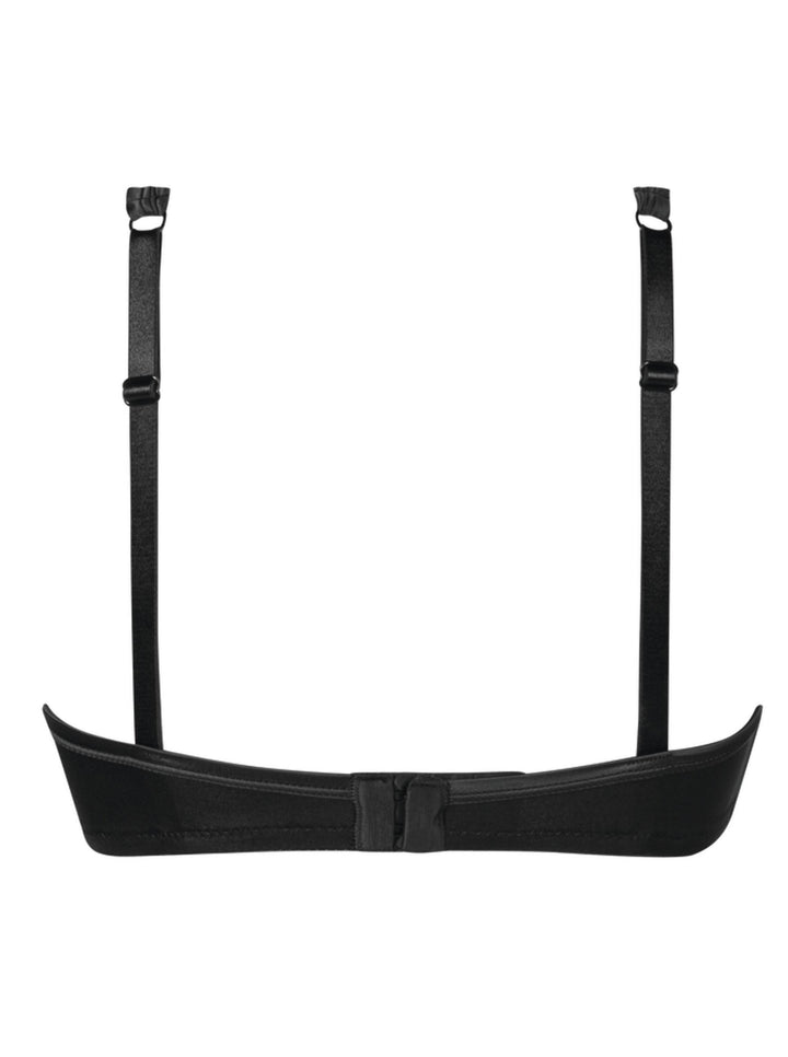 Amoena Lara Satin Wire Free Mastectomy Bra - Black - Erilan