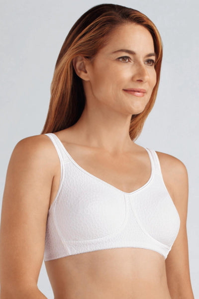 Amoena Mona Wire Free Mastectomy Bra - White - Erilan