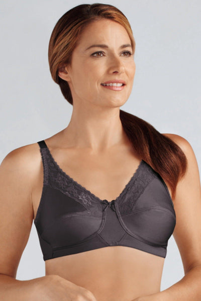 Amoena Nancy Wire Free Mastectomy Bra - Dark Grey - Erilan