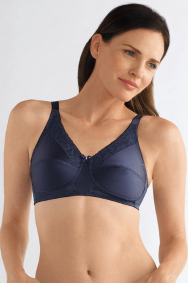 Amoena Nancy Wire Free Mastectomy Bra - Dark Blue - Erilan