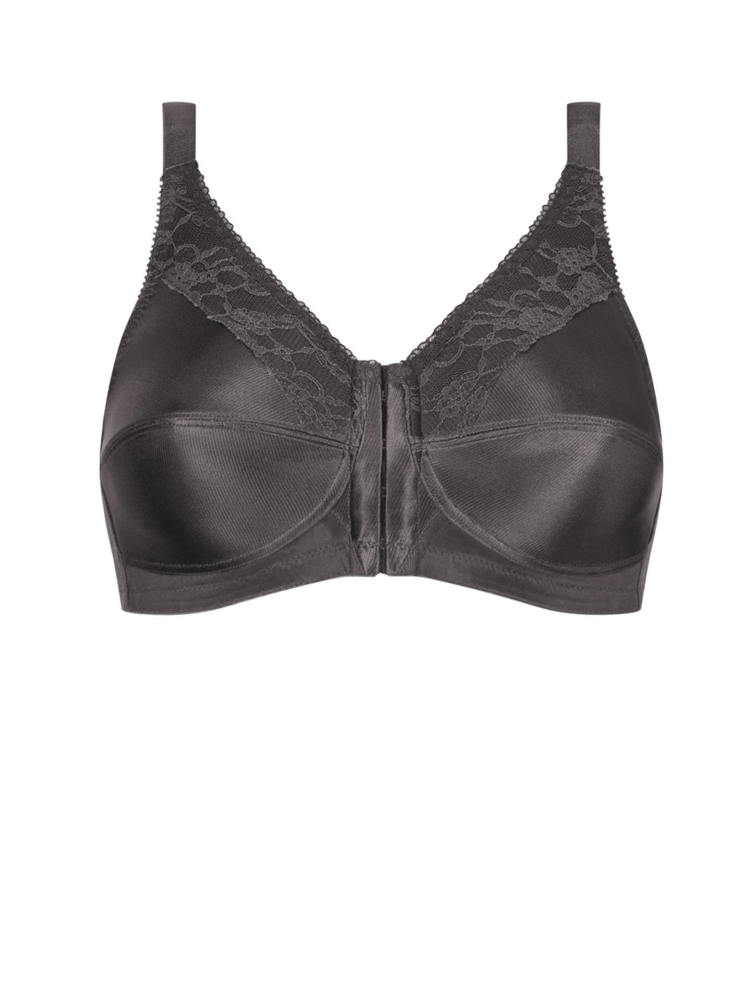 Amoena Nancy Front Fastening Mastectomy Bra - Dark Grey - Erilan