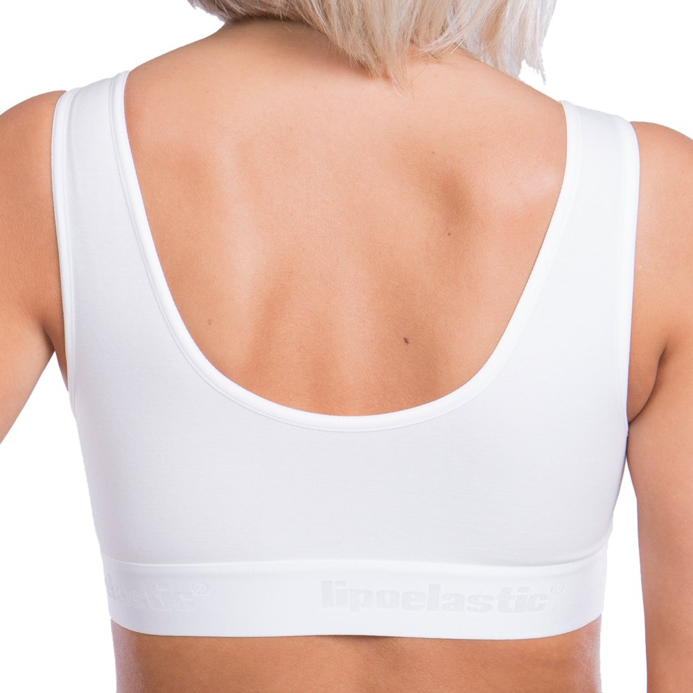 Lipoelastic PI Special Comfort Post Surgery Bra: White - Erilan