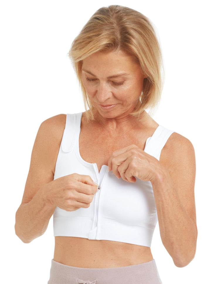 Amoena Pamela Seamless Surgical Bra - White - Erilan