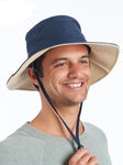 Cancer Council Alan Cricket Summer Hat - Navy/Beige
