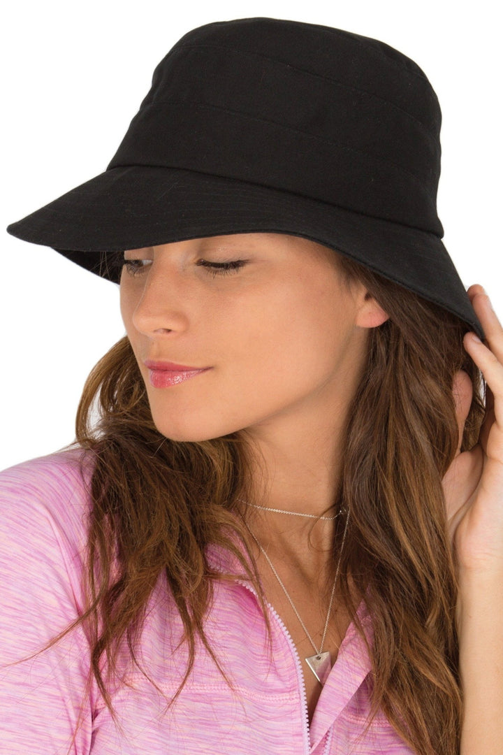 Cancer Council Ladies Golf Hat: Black - Erilan