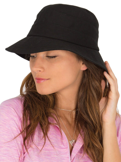 Cancer Council Ladies Golf Hat: Black - Erilan