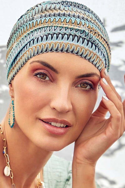 Christine Boho Turban - Zig Zag Blues - Erilan