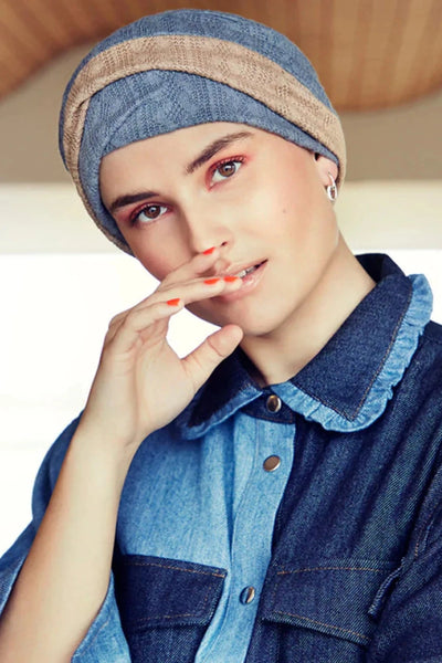 Christine Viva Zoya Turban - Pigeon Blue - Erilan