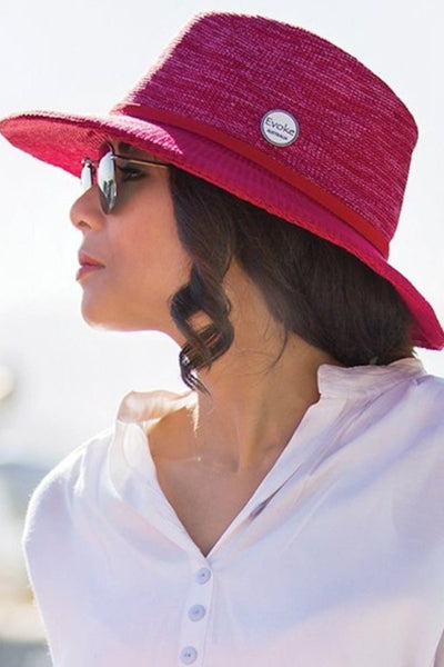 Evoke Aston Fedora - Mixed Red/Red - Erilan
