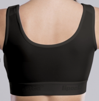 Lipoelastic PI Special Comfort Post Surgery Bra - Black - Erilan