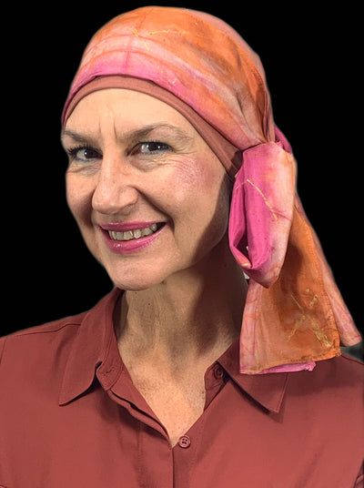 Sayshells Reversible Turban with Silk Scarf - Sienna - Erilan